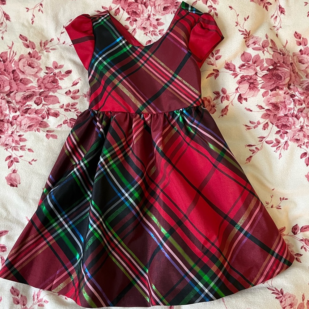 Bonnie Jean perfect plaid Holiday dress size 4